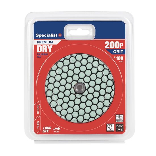 Dimanta slīpēšanas plāksne, universāls, 100 mm, 200P SPECIALIST+ 
