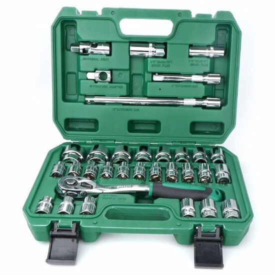 Muciņu komplekts ar piederumiem 1/2" 6-kanšu+12-kanšu (32gab) CHANGLU TOOLS CL106732