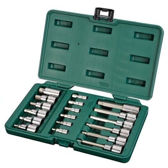 Muciņu komplekts 1/4 "+ 1/2" Uzgaļi (HEX) 18gab. SATA S09053