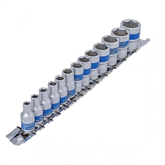 Muciņu komplekts 1/4" (4-14mm) 6-kanšu (13gab.) KingRoy KR30151013