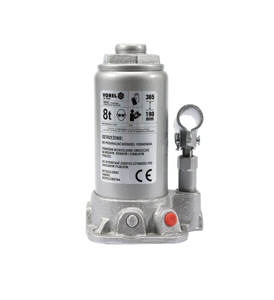 Domkrats hidrauliskais 8 t 190- 365 mm TÜV/GS/CE (80042)