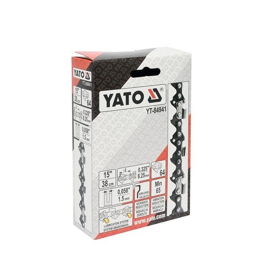 Motorzāģa ķēde 15 collu 325 1.5 mm collu 64 zobu (YT-84941)  YATO