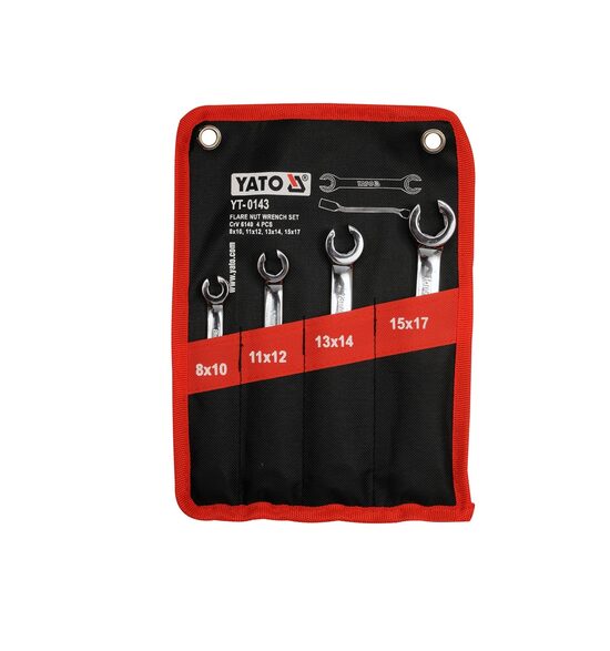 Atslēgu komplekts bremžu caurulēm (4gab.) YT-0143 YATO