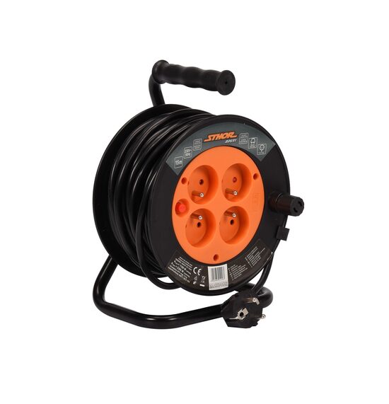 Pagarinātājs ar spoli 4 kontaktligzdas | 15 m (82691)