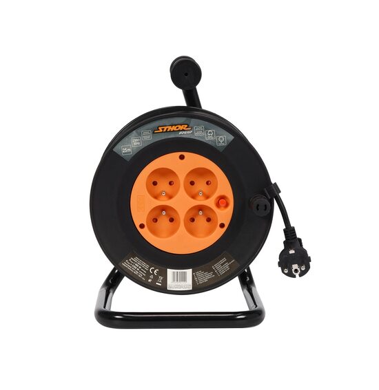 Pagarinātājs ar spoli 4 kontaktligzdas | 25 m (82692)