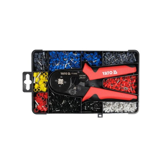 Gofrēšanas knaibles ar komplektu  0,25 līdz 10 mm²  1200 gab. (YT-23052)