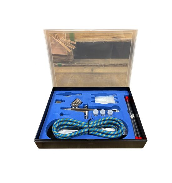 Aerogrāfijas pistole ar 4 sprauslām un šļūteni (BD15S)