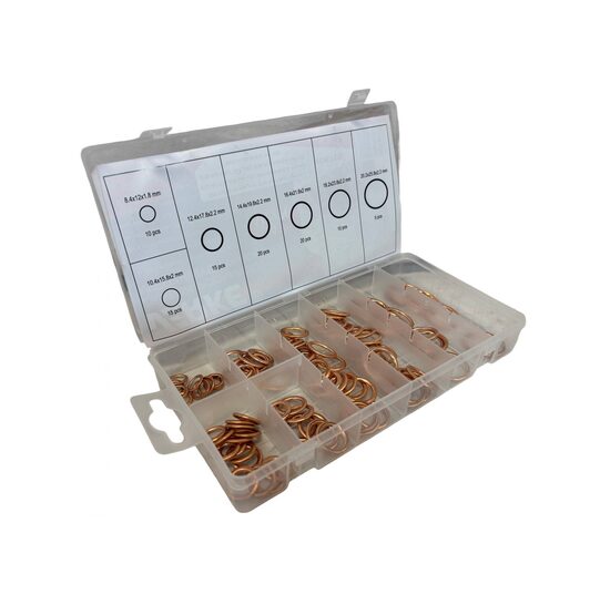 Vara blīvju komplekts, iepresēts gumijā apaļš Ø 6-20 mm | 95 gab. (SK010095)