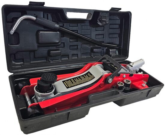 Riteņu domkrats 2.5t 80-380 mm plastmasas koferī 