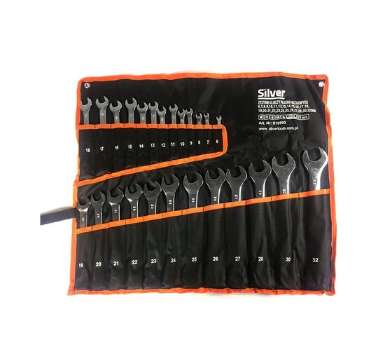 Kombinēto atslēgu komplekts 6-32mm, 25gab.; 10993 SILVER