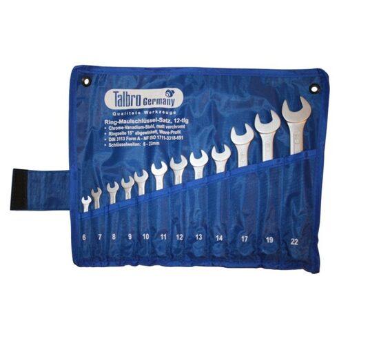 Kombinētais gredzens un uzgriežņu atslēgu komplekts 12gab. (6-22)