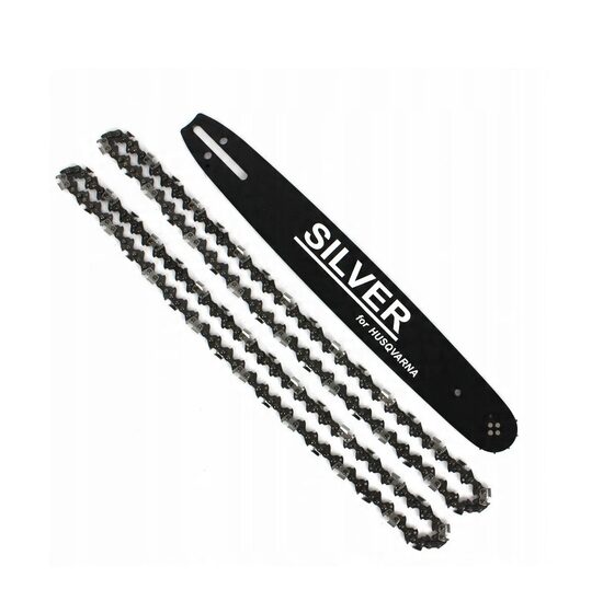 Motorzāģa sliede ar divām ķēdēm 15" 325 "1,5mm 64 Silver S11154  