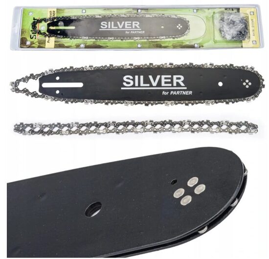 Motorzāģa sliede ar divām ķēdēm 3/8, 14" 050 52 posmi 1.3mm, S11141