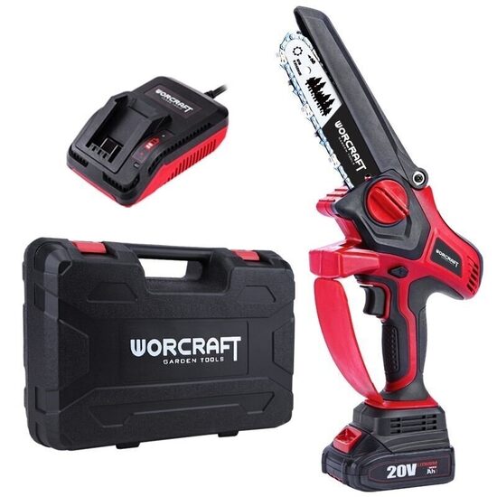 Akumulatora mini motorzāģis ar koferi 20V LI-ION WORCRAFT  CHSS20LiBPN