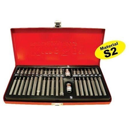 Skrūvgriežu uzgaļu komplekts 40gab. TORX. HEX. SPLINE (S2) King Roy KR040MDAH