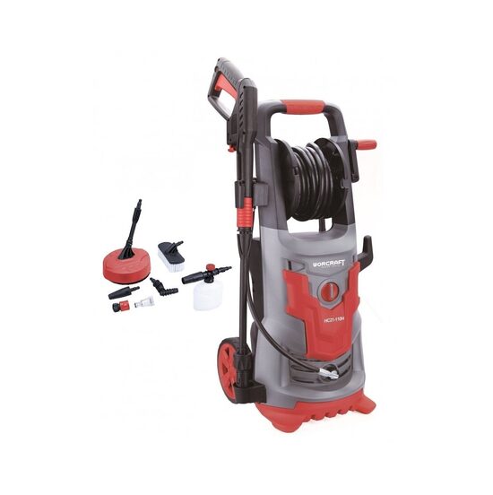 Augstspiediena mazgātājs 2100W ar šļūtenes spoli un piederumiem WORCRAFT HC21110H