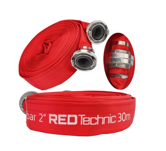 Ugunsdzēsības šļūtene  2" 30M 8 BAR Red Technic  RTWS0068