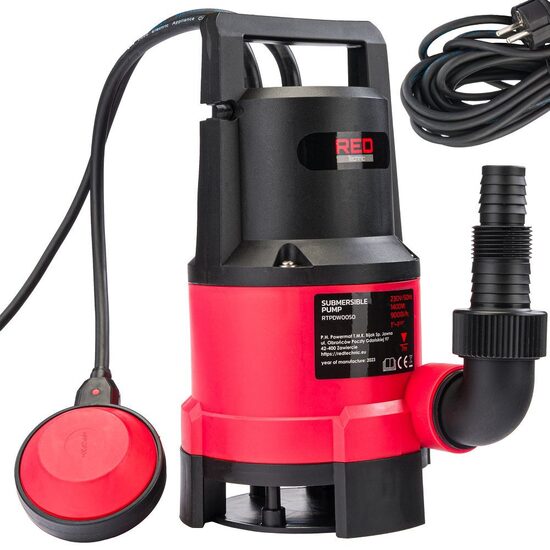 Iegremdējamais ūdens sūknis netīram ūdenim Red Technic RTPDW0050, 1400W