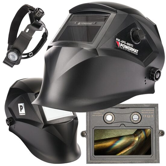 Automātiski aptumšojoša metināšanas ķivere LCD Powermat PM-APS-600TC