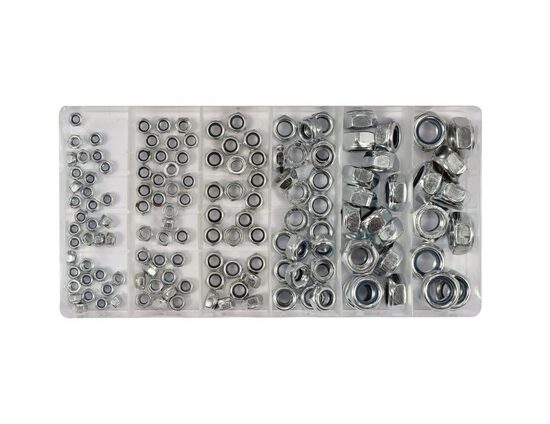 Skrūvju uzgriežņi ar neilona gredzenu, komplekts (146gab.) YT-06774 YATO