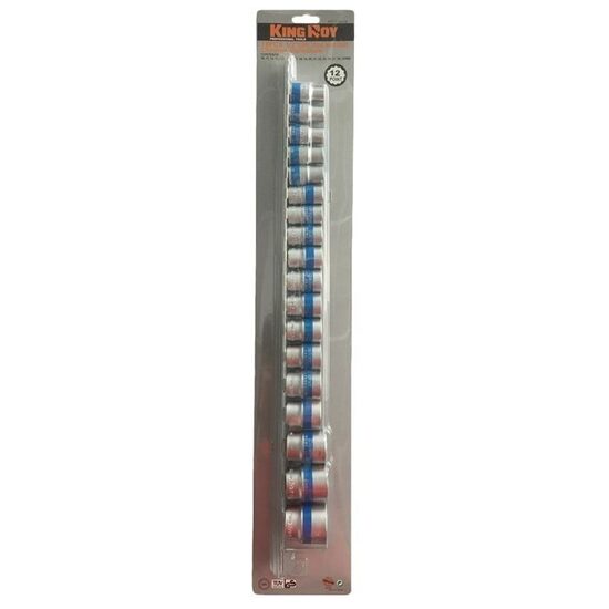 Muciņu komplekts 1/2" 12-kanšu (10-32mm) 18gab. KingRoy KR3019001812