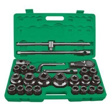 Muciņu komplekts ar tarkšķatslēgu 3/4" + 1" 6-kanšu (21-65mm) 26gab. CHANGLU TOOLS CL103526
