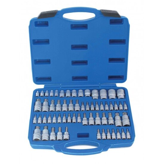Torx uzgaļu un muciņu komplekts 1/4'',1/2'', 3/8'', 60gab. Satra S-ST60B