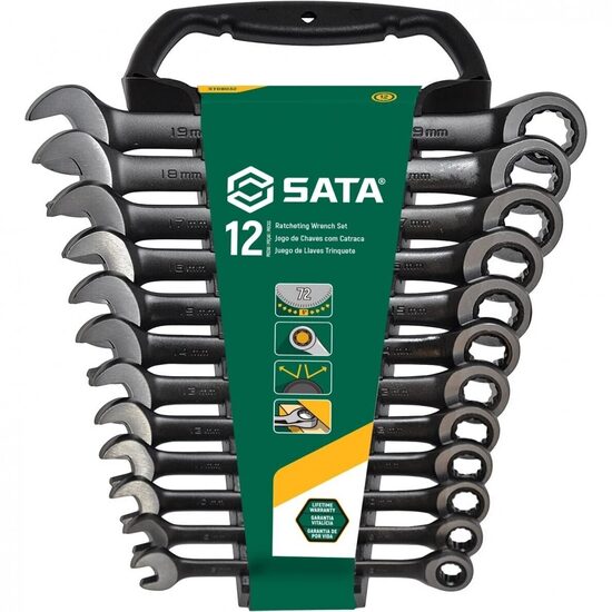 Kombineto atslegu komplekts 12GAB (8-19MM) SATA ST08032