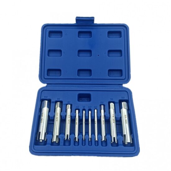 Ekstraktoru komplekts salauztu vītņurbju atskrūvēšanai 10gab. (M4-M24)