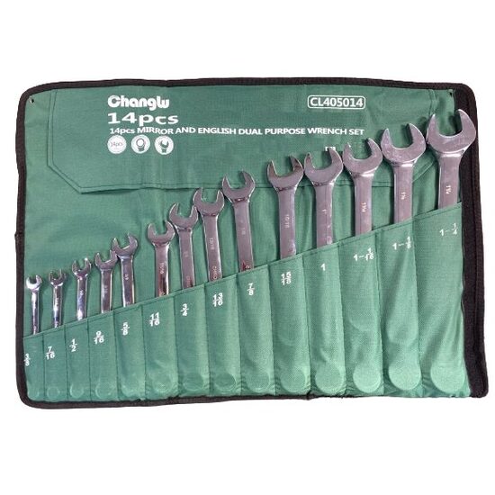 Kombinēto uzgriežņu atslēgu komplekts 14 gab. (1/4 "-1-1 / 4")