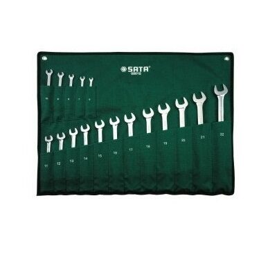 Kombinēto uzgriežņu atslēgu komplekts 17gab. (6-22mm) SATA S08018