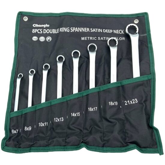 Uzmetamo divpusēju atslēgu komplekts 8gab (6-23mm) izliektas CHANGLU TOOLS  CL100808